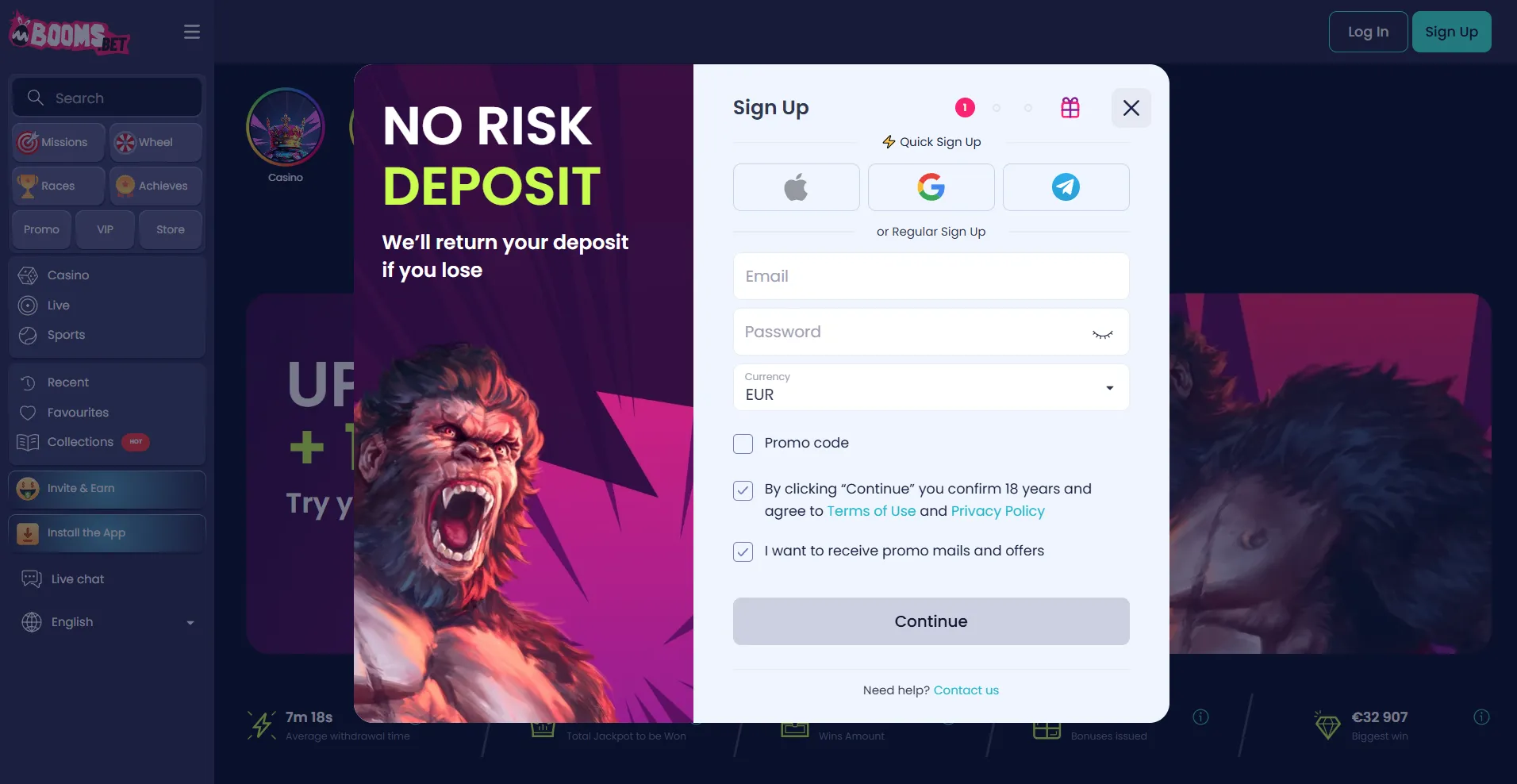 Booms Bet stappenplan voor snelle registratie